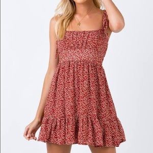 Red tie strap Princess Polly dress